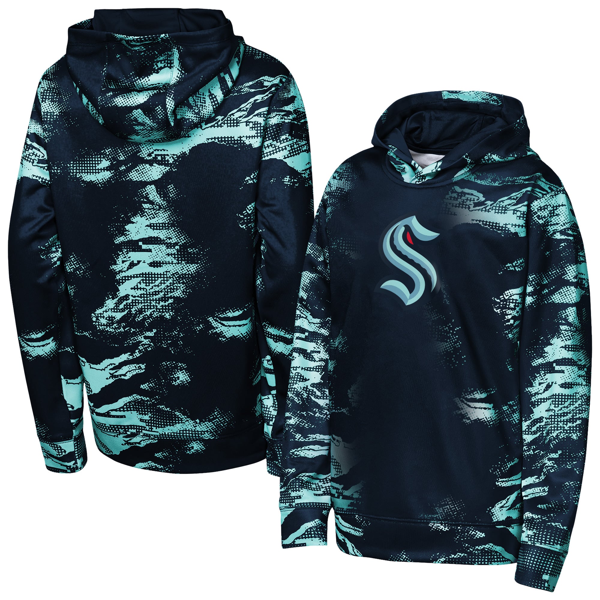 Sweat à capuche Youth Outerstuff Deep Sea Blue Seattle Kraken Team Dynamics