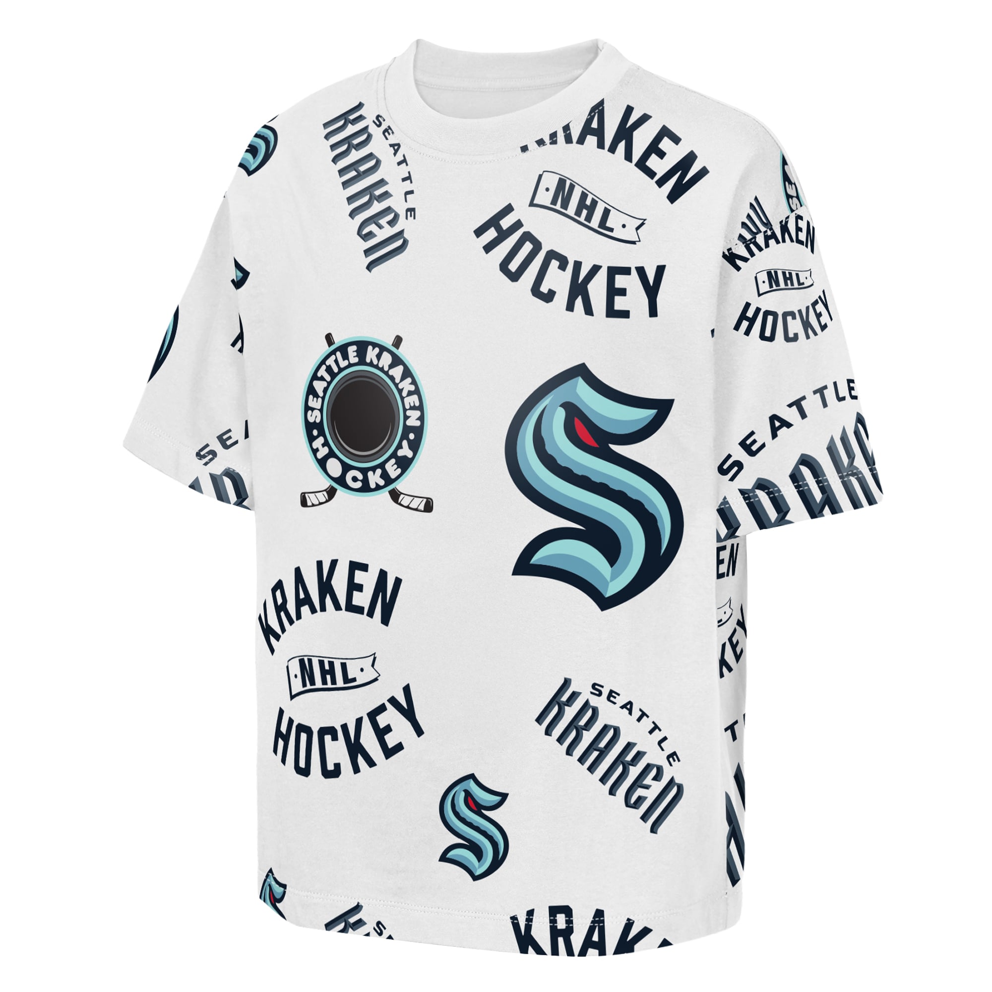 T-shirt blanc Youth Outerstuff Seattle Kraken Unstoppable Elevated