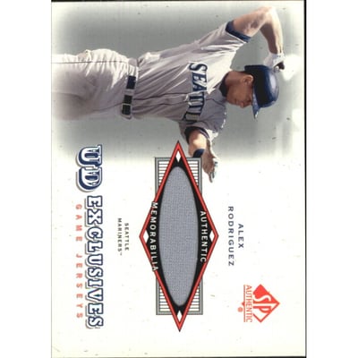 2001 SP Authentic UD Exclusives Game Jersey #AR Alex Rodriguez