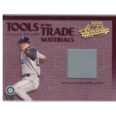 2002 Absolute Memorabilia Tools of the Trade Materials #TT21 Kazuhiro Sasaki Jsy