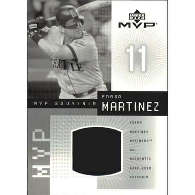2002 Upper Deck MVP Game Souvenirs Jersey #JEM Edgar Martinez