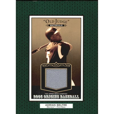 2005 Origins Old Judge Materials Jersey #AB Adrian Beltre