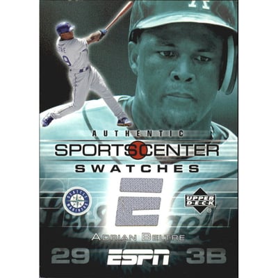 2005 Upper Deck ESPN Sports Center Swatches #AB Adrian Beltre