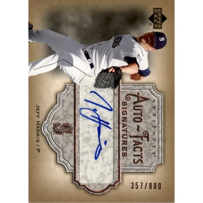 2006 Artifacts Auto-Facts Signatures #JE Jeff Harris/800