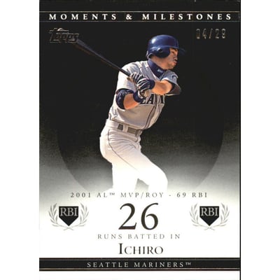2007 Topps Moments and Milestones Black #10-26 Ichiro Suzuki/RBI 26