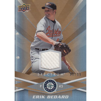 2009 Upper Deck Spectrum Gold Jersey #86 Erik Bedard Jsy