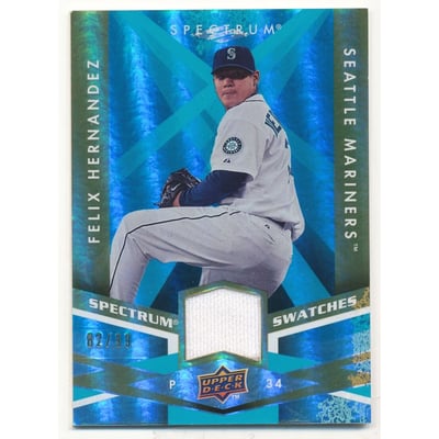 2009 Upper Deck Spectrum Spectrum Swatches Light Blue #SSFH Felix Hernandez