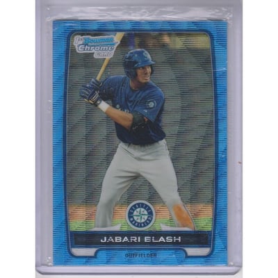 2012 Bowman Chrome Prospects Blue Wave Refractors #BCP72 Jabari Blash