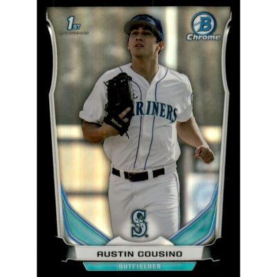 2014 Bowman Chrome Draft Black Refractors #CDP82 Austin Cousino