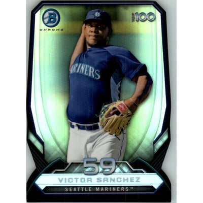 2014 Bowman Chrome Top 100 Prospects Die Cut Refractors #BTP59 Victor Sanchez