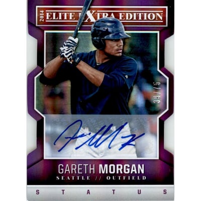 2014 Elite Extra Edition Signature Status Purple #23 Gareth Morgan