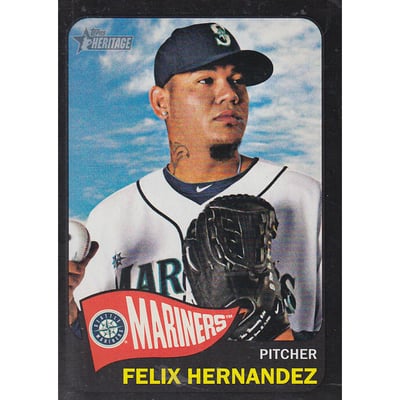 2014 Topps Heritage Black Border #THC482 Felix Hernandez