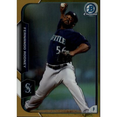 2015 Bowman Chrome Gold Refractors #117 Fernando Rodney