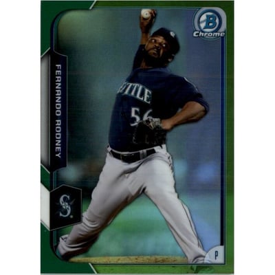 2015 Bowman Chrome Green Refractors #117 Fernando Rodney
