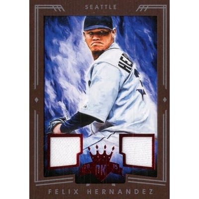 2015 Diamond Kings DK Materials Framed Red #48 Felix Hernandez/99
