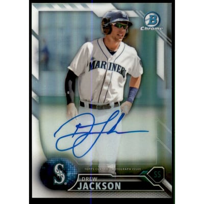 2016 Bowman Chrome Prospect Autographs Refractors #CPADJ Drew Jackson