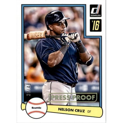 2016 Donruss '82 Gold Press Proof #27 Nelson Cruz