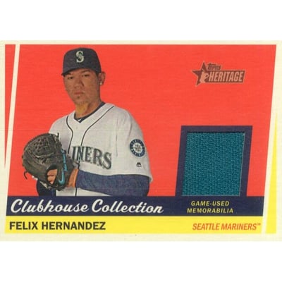 2016 Topps Heritage Clubhouse Collection Relics #CCRFH Felix Hernandez HN