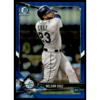 2018 Bowman Chrome Blue Refractors #9 Nelson Cruz