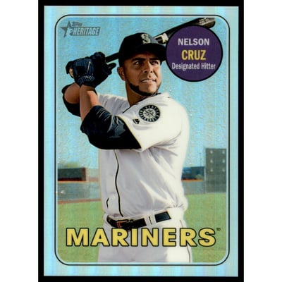 2018 Topps Heritage Chrome Refractors #THC322 Nelson Cruz