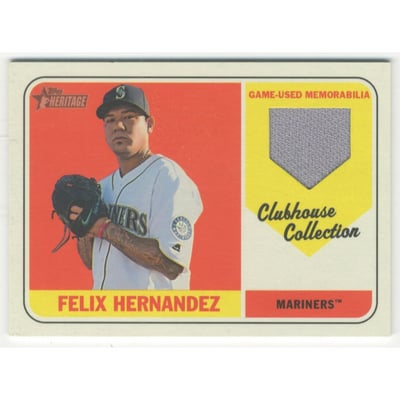 2018 Topps Heritage Clubhouse Collection Relics #CCRFH Felix Hernandez