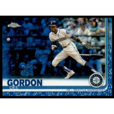 2019 Topps Chrome Blue Wave Refractors #196 Dee Gordon