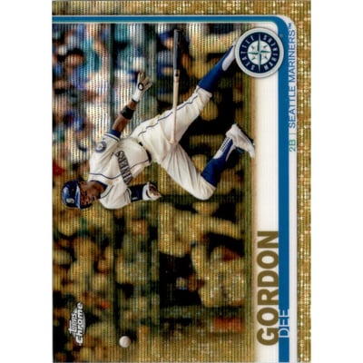 2019 Topps Chrome Gold Wave Refractors #196 Dee Gordon