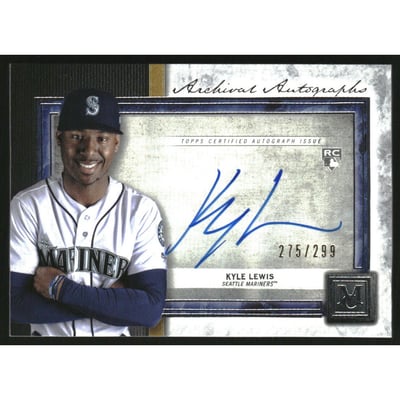 2020 Topps Museum Collection Archival Autographs #AAKL Kyle Lewis