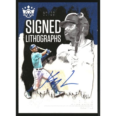 2021 Diamond Kings Signed Lithographs Holo Silver #17 Kyle Lewis/99