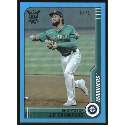 2021 Topps Big League Blue Foil #18 J.P. Crawford