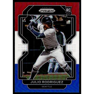 2022 Panini Prizm Prizms Red White and Blue #40 Julio Rodriguez