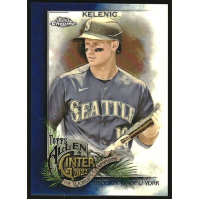 2022 Topps Allen and Ginter Chrome Blue Refractors #36 Jarred Kelenic