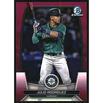 2023 Bowman Chrome Fuchsia Refractors #81 Julio Rodriguez
