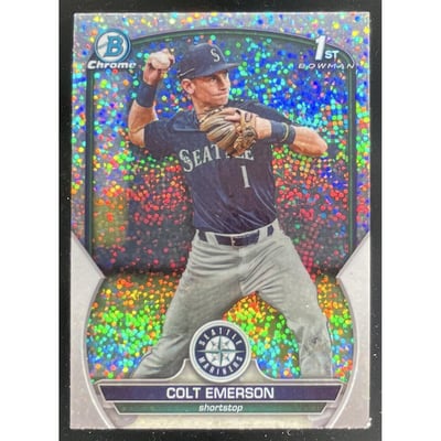 2023 Bowman Draft Chrome Sparkle Refractor #BDC-42 Colt Emerson RC