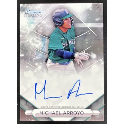 2023 Bowman Sterling Prospect Autographs #PA-MAO Michael Arroyo Autograph Auto