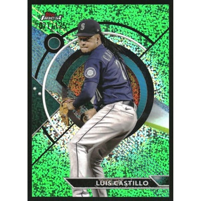 2023 Finest Green Speckle Refractors #64 Luis Castillo
