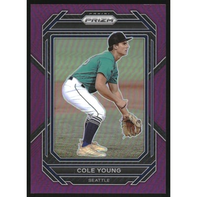 2023 Panini Prizm Prizms Purple #22 Cole Young