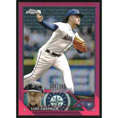 2023 Topps Chrome Magenta Refractors #13 Luis Castillo