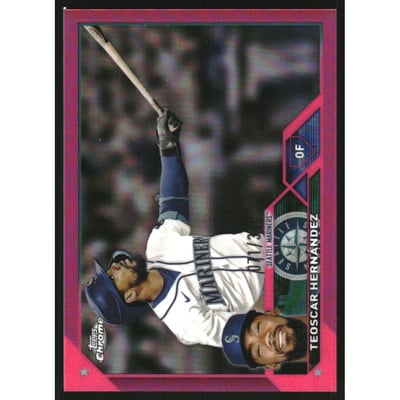 2023 Topps Chrome Magenta Refractors #63 Teoscar Hernandez