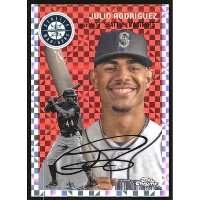 2023 Topps Chrome Platinum Anniversary X-Fractors #345 Julio Rodriguez
