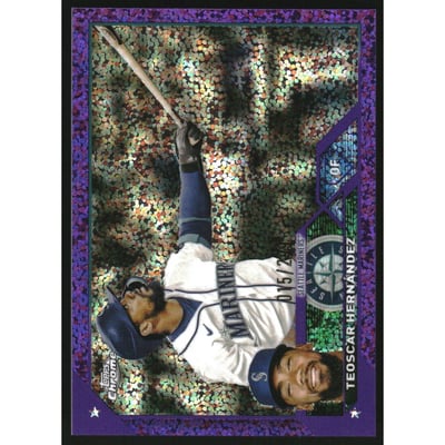 2023 Topps Chrome Purple Speckle Refractors #63 Teoscar Hernandez