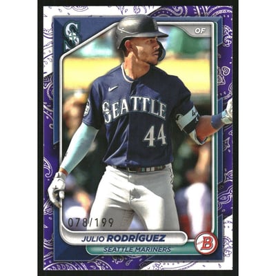 2024 Bowman Purple Pattern #90 Julio Rodriguez