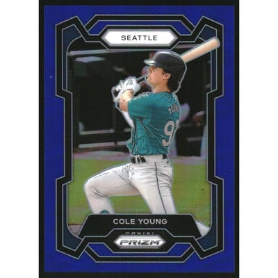 2024 Panini Prizm Prizms Blue #257 Cole Young