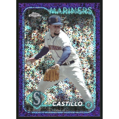 2024 Topps Chrome Purple Speckle Refractors #129 Luis Castillo