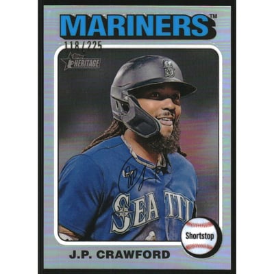 2024 Topps Heritage Chrome Silver Refractors #94 J.P. Crawford HN/225