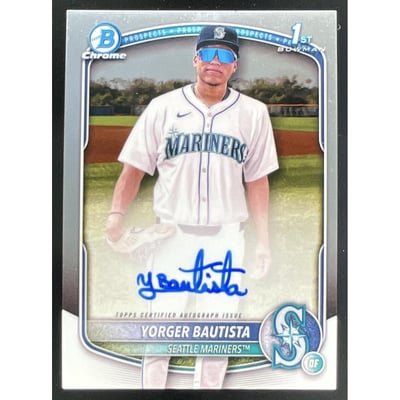 2025 Bowman Chrome Prospect Autograph #CPA-YB Yorger Bautista RC Auto