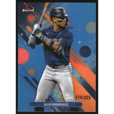 2025 Finest Sky Blue Refractors #53 Julio Rodriguez