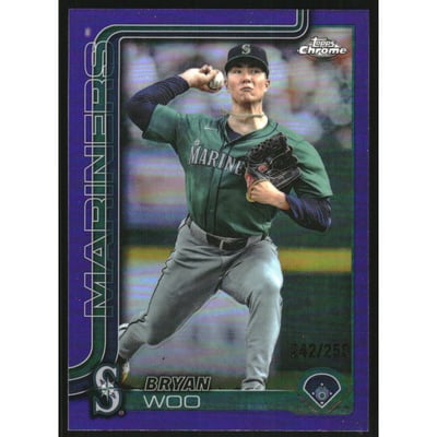 2025 Topps Chrome Update Purple Refractors #USC16 Bryan Woo