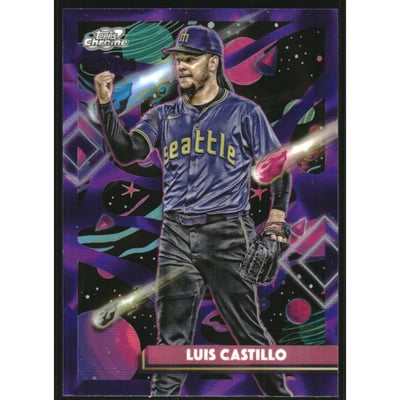2025 Topps Cosmic Chrome Purple Nebula Refractors #121 Luis Castillo