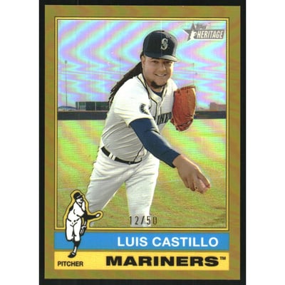 2025 Topps Heritage Chrome Gold Refractors #173 Luis Castillo
